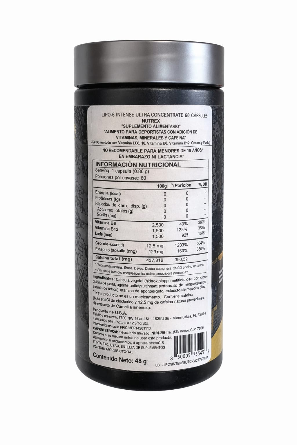 Lipo6 Intense Ultra Nutrex | Termogénico Energía y Definición